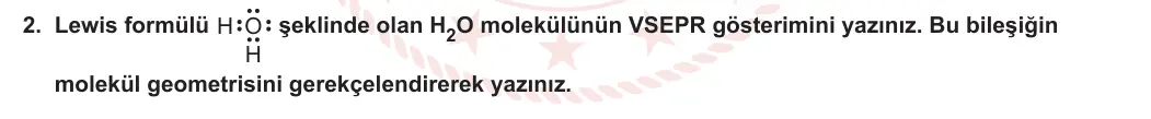 12. Sınıf Kimya 2023-2024 2. Dönem 1. Yazılı 2. Bölüm 2. Soru görseli