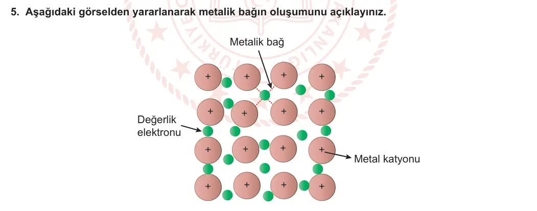 9. Sınıf Kimya 2023-2024 2. Dönem 1. Yazılı 1. Bölüm 5. Soru görseli