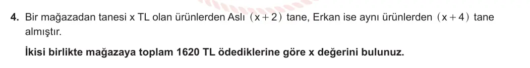 10. Sınıf Matematik 2023-2024 2. Dönem 1. Yazılı 2. Bölüm 4. Soru görseli