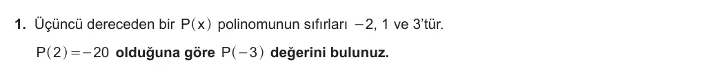 10. Sınıf Matematik 2023-2024 2. Dönem 1. Yazılı 4. Bölüm 1. Soru görseli