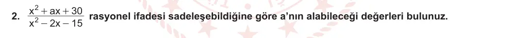 10. Sınıf Matematik 2023-2024 2. Dönem 1. Yazılı 4. Bölüm 2. Soru görseli