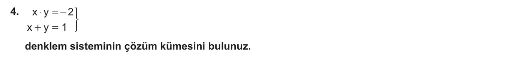 11. Sınıf Matematik 2023-2024 2. Dönem 1. Yazılı 1. Bölüm 4. Soru görseli