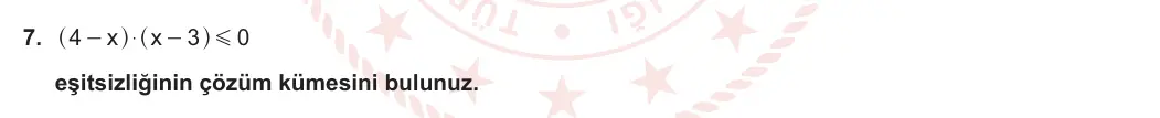 11. Sınıf Matematik 2023-2024 2. Dönem 1. Yazılı 1. Bölüm 7. Soru görseli (1/2)