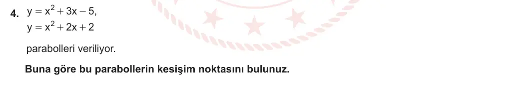 11. Sınıf Matematik 2023-2024 2. Dönem 1. Yazılı 2. Bölüm 4. Soru görseli