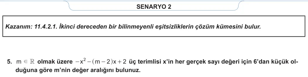 11. Sınıf Matematik 2023-2024 2. Dönem 1. Yazılı 4. Bölüm 4. Soru görseli (2/2)