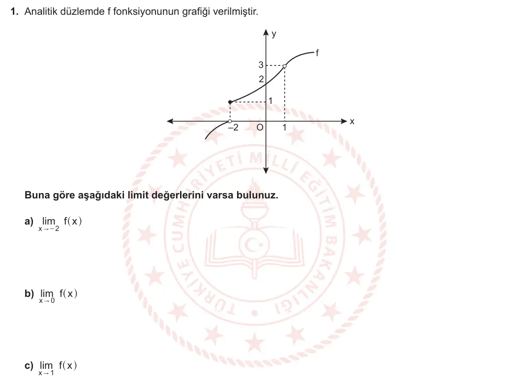 12. Sınıf Matematik 2023-2024 2. Dönem 1. Yazılı 3. Bölüm 1. Soru görseli