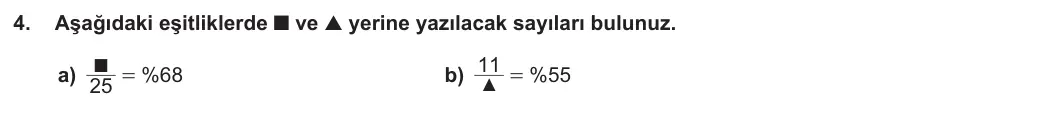 5. Sınıf Matematik 2023-2024 2. Dönem 1. Yazılı 1. Bölüm 4. Soru görseli