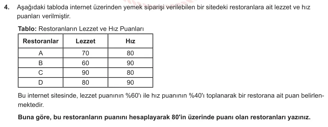 5. Sınıf Matematik 2023-2024 2. Dönem 1. Yazılı 2. Bölüm 4. Soru görseli