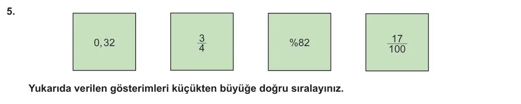 5. Sınıf Matematik 2023-2024 2. Dönem 1. Yazılı 3. Bölüm 5. Soru görseli