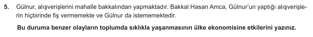 6. Sınıf Sosyal Bilgiler 2023-2024 2. Dönem 1. Yazılı 1. Bölüm 5. Soru görseli