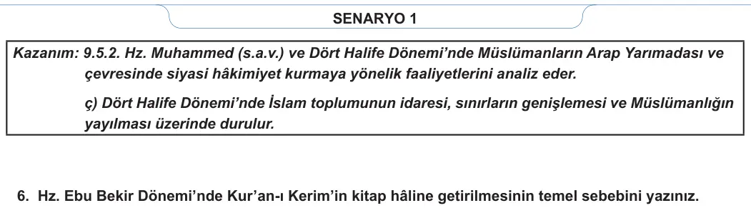 9. Sınıf Tarih 2023-2024 2. Dönem 1. Yazılı 1. Bölüm 5. Soru görseli (2/2)