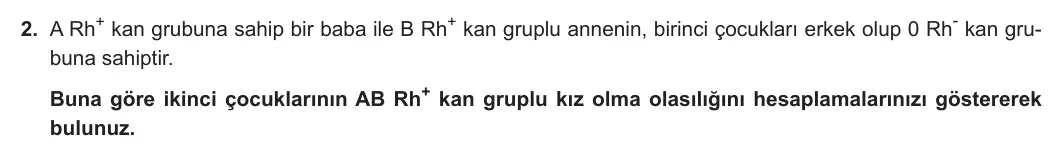 10. Sınıf Biyoloji 2023-2024 2. Dönem 2. Yazılı 4. Bölüm 2. Soru görseli
