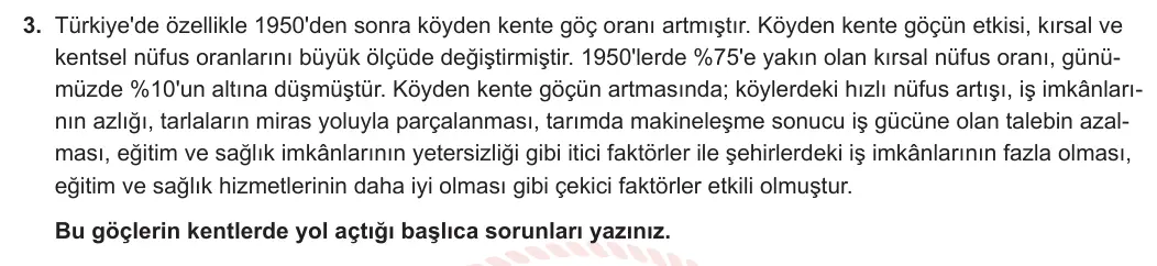 10. Sınıf Coğrafya 2023-2024 2. Dönem 2. Yazılı 2. Bölüm 3. Soru görseli