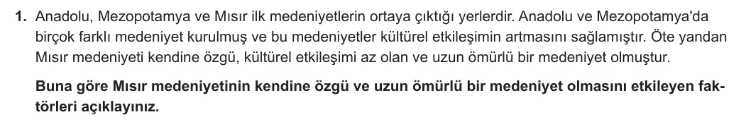11. Sınıf Coğrafya 2023-2024 2. Dönem 2. Yazılı 1. Bölüm 1. Soru görseli