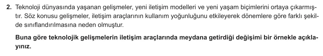 12. Sınıf Coğrafya 2023-2024 2. Dönem 2. Yazılı 2. Bölüm 2. Soru görseli