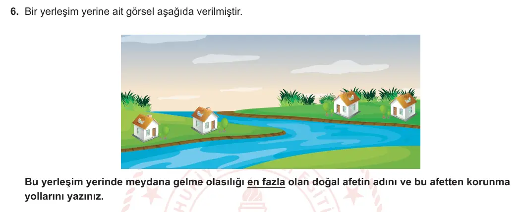5. Sınıf Fen Bilimleri 2023-2024 2. Dönem 2. Yazılı 1. Bölüm 6. Soru görseli