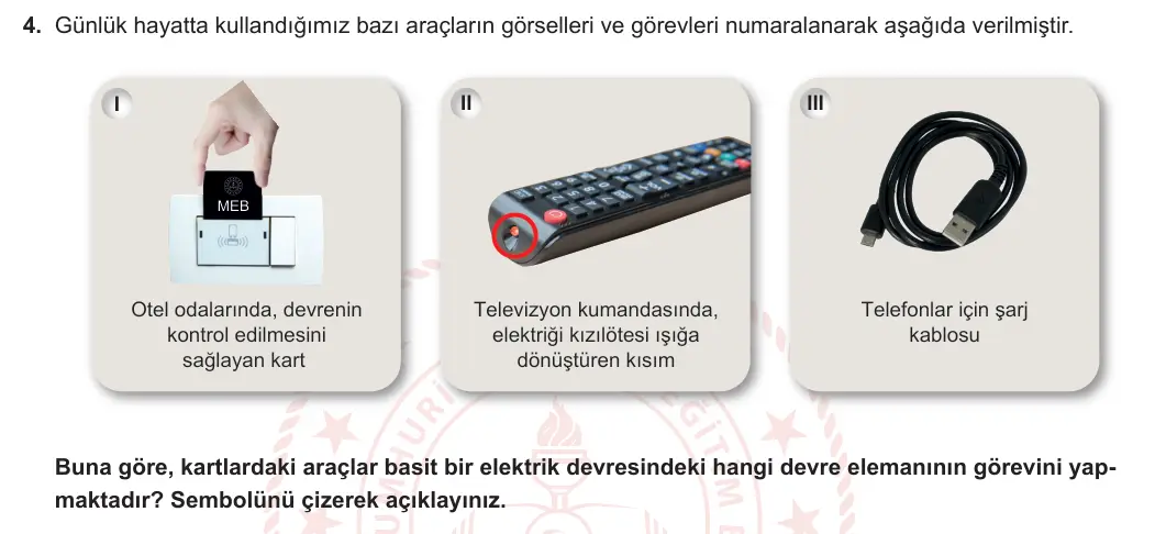 5. Sınıf Fen Bilimleri 2023-2024 2. Dönem 2. Yazılı 2. Bölüm 4. Soru görseli