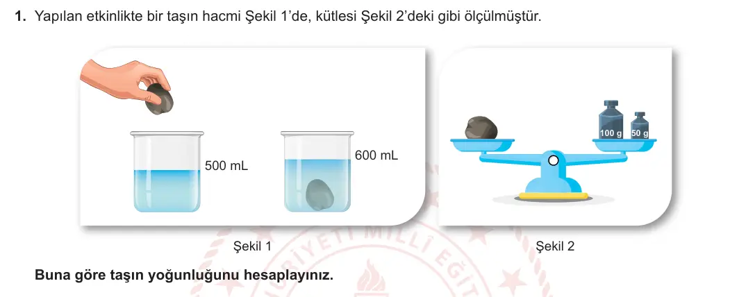 6. Sınıf Fen Bilimleri 2023-2024 2. Dönem 2. Yazılı 1. Bölüm 1. Soru görseli