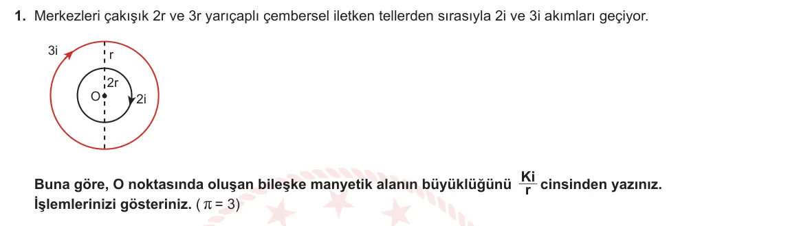 11. Sınıf Fizik 2023-2024 2. Dönem 2. Yazılı 2. Bölüm 1. Soru görseli