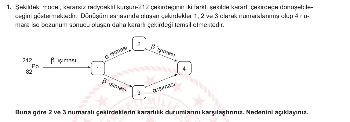12. Sınıf Fizik 2023-2024 2. Dönem 2. Yazılı 4. Bölüm 1. Soru görseli
