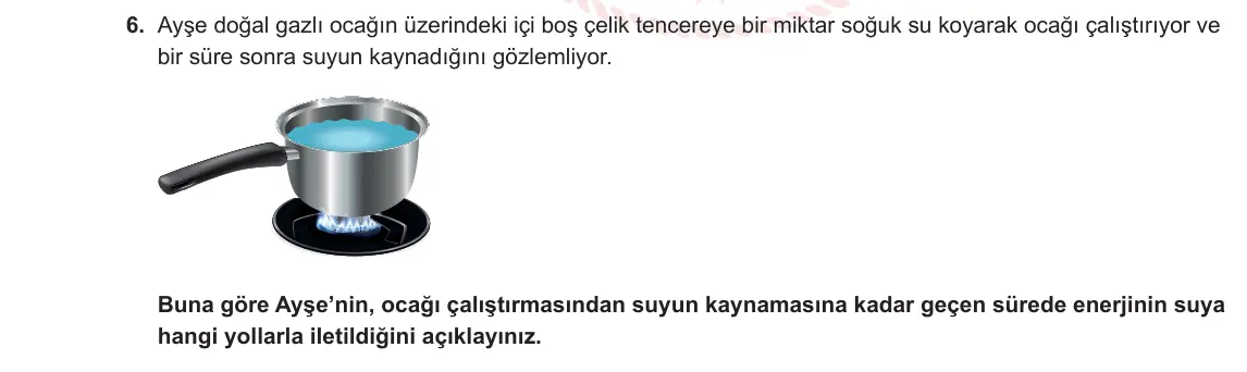 9. Sınıf Fizik 2023-2024 2. Dönem 2. Yazılı 1. Bölüm 6. Soru görseli