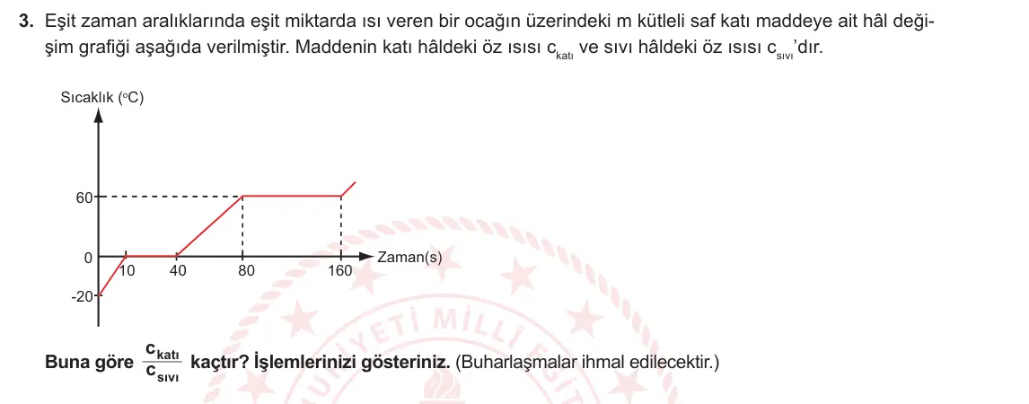 9. Sınıf Fizik 2023-2024 2. Dönem 2. Yazılı 2. Bölüm 3. Soru görseli