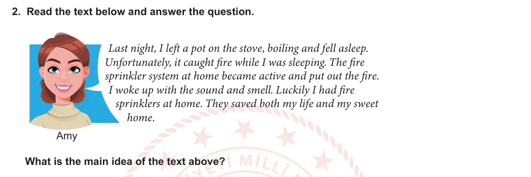 9. Sınıf İngilizce 2023-2024 2. Dönem 2. Yazılı 2. Bölüm 2. Soru görseli