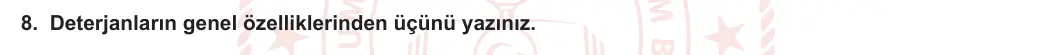 10. Sınıf Kimya 2023-2024 2. Dönem 2. Yazılı 1. Bölüm 8. Soru görseli