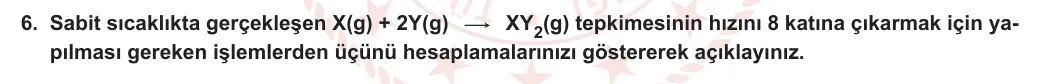 11. Sınıf Kimya 2023-2024 2. Dönem 2. Yazılı 1. Bölüm 6. Soru görseli
