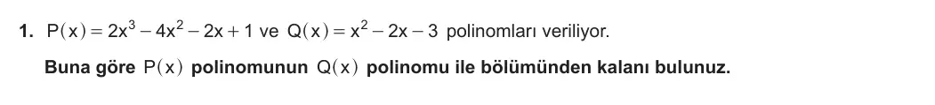 10. Sınıf Matematik 2023-2024 2. Dönem 2. Yazılı 2. Bölüm 1. Soru görseli