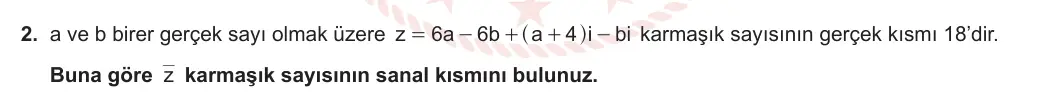 10. Sınıf Matematik 2023-2024 2. Dönem 2. Yazılı 3. Bölüm 2. Soru görseli