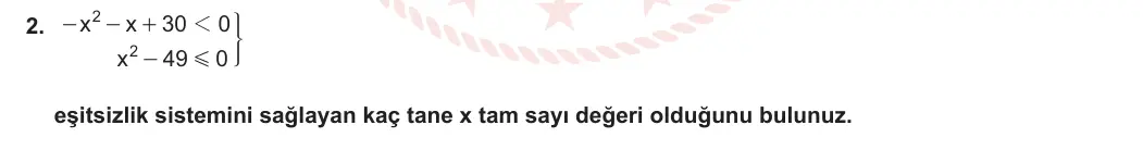 11. Sınıf Matematik 2023-2024 2. Dönem 2. Yazılı 3. Bölüm 2. Soru görseli