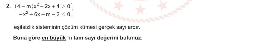 11. Sınıf Matematik 2023-2024 2. Dönem 2. Yazılı 4. Bölüm 2. Soru görseli (1/2)