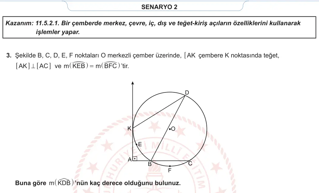 11. Sınıf Matematik 2023-2024 2. Dönem 2. Yazılı 4. Bölüm 2. Soru görseli (2/2)