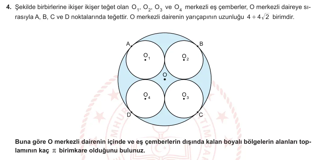 11. Sınıf Matematik 2023-2024 2. Dönem 2. Yazılı 4. Bölüm 4. Soru görseli (1/2)