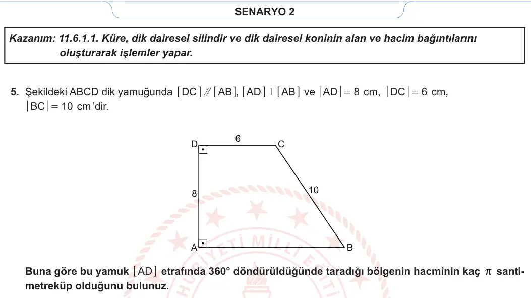 11. Sınıf Matematik 2023-2024 2. Dönem 2. Yazılı 4. Bölüm 4. Soru görseli (2/2)