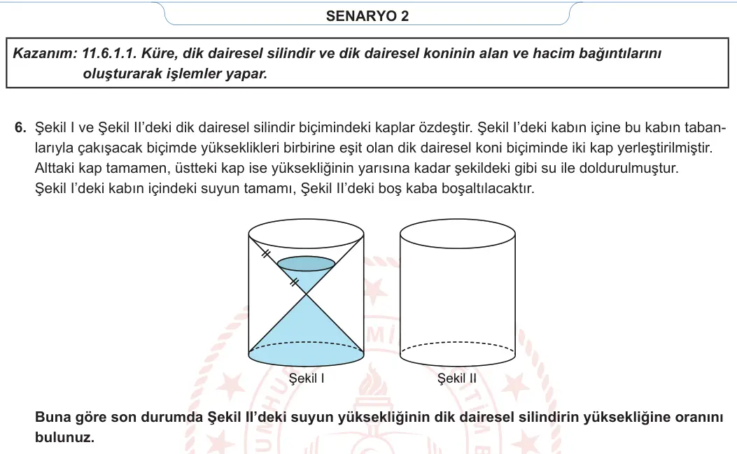 11. Sınıf Matematik 2023-2024 2. Dönem 2. Yazılı 4. Bölüm 5. Soru görseli (2/2)