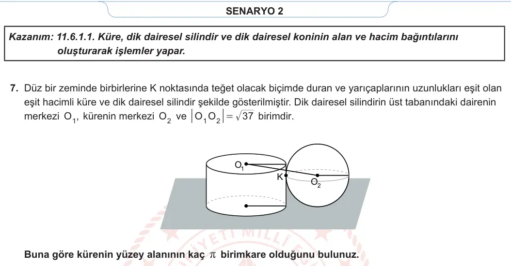 11. Sınıf Matematik 2023-2024 2. Dönem 2. Yazılı 4. Bölüm 6. Soru görseli (2/2)