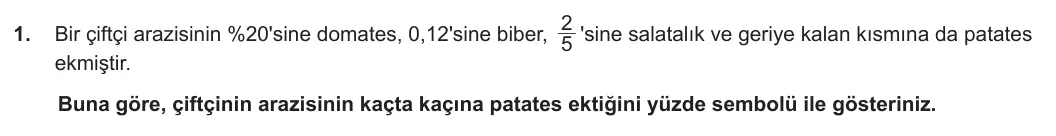 5. Sınıf Matematik 2023-2024 2. Dönem 2. Yazılı 2. Bölüm 1. Soru görseli
