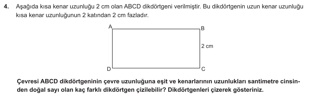 5. Sınıf Matematik 2023-2024 2. Dönem 2. Yazılı 2. Bölüm 4. Soru görseli