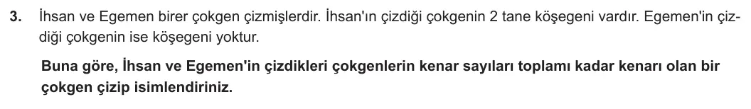 5. Sınıf Matematik 2023-2024 2. Dönem 2. Yazılı 3. Bölüm 3. Soru görseli