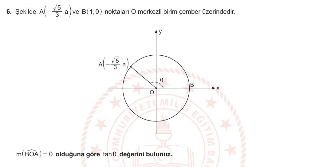 9. Sınıf Matematik 2023-2024 2. Dönem 2. Yazılı 2. Bölüm 6. Soru görseli