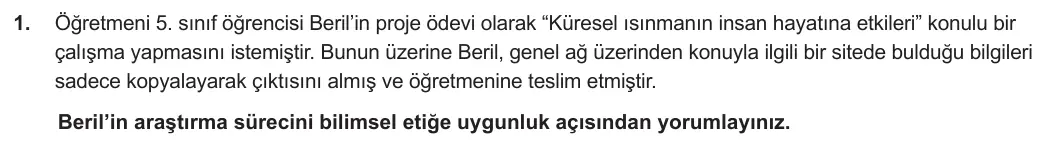 5. Sınıf Sosyal Bilgiler 2023-2024 2. Dönem 2. Yazılı 1. Bölüm 1. Soru görseli
