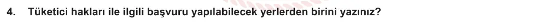 5. Sınıf Sosyal Bilgiler 2023-2024 2. Dönem 2. Yazılı 2. Bölüm 4. Soru görseli