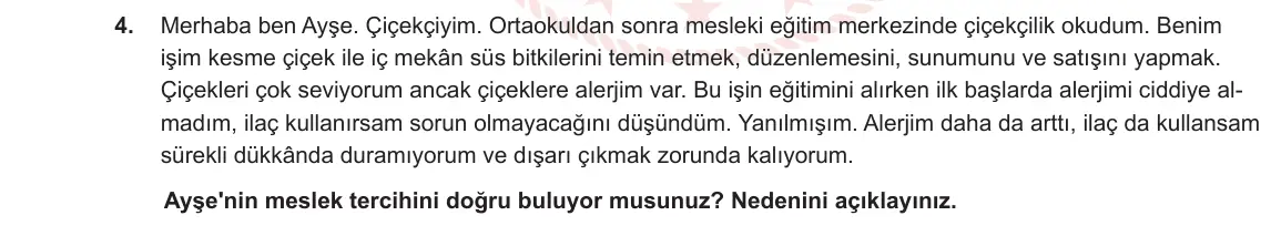 6. Sınıf Sosyal Bilgiler 2023-2024 2. Dönem 2. Yazılı 2. Bölüm 4. Soru görseli