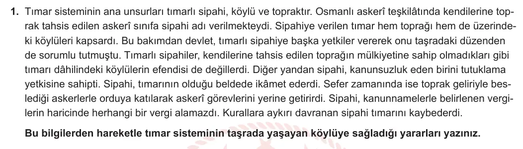 10. Sınıf Tarih 2023-2024 2. Dönem 2. Yazılı 1. Bölüm 1. Soru görseli (1/2)