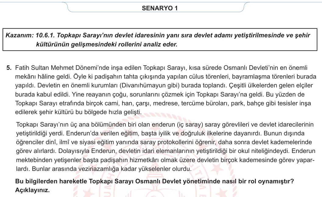 10. Sınıf Tarih 2023-2024 2. Dönem 2. Yazılı 1. Bölüm 4. Soru görseli (2/2)