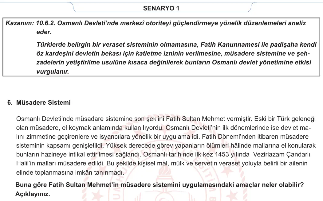 10. Sınıf Tarih 2023-2024 2. Dönem 2. Yazılı 1. Bölüm 5. Soru görseli (2/2)