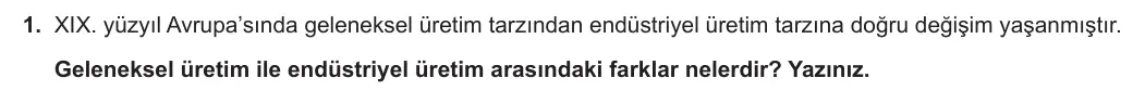 11. Sınıf Tarih 2023-2024 2. Dönem 2. Yazılı 1. Bölüm 1. Soru görseli (1/2)