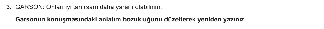 11. Sınıf Türk Dili ve Edebiyatı 2023-2024 2. Dönem 2. Yazılı 2. Bölüm 3. Soru görseli
